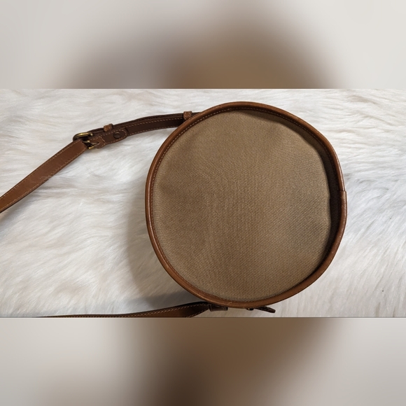 Beautiful 1989 Rare Vintage leather round cylinder shoulder/crossbody purse - Picture 10 of 13